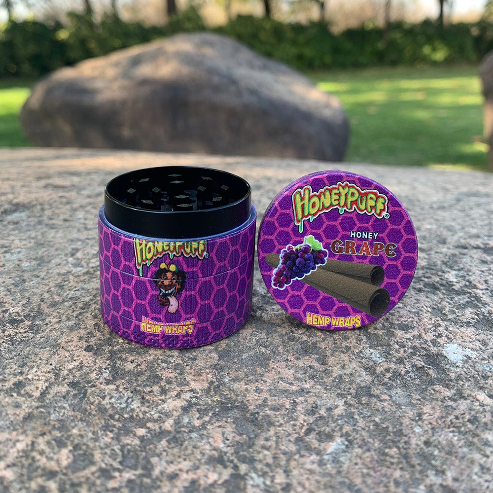 HONEYPUFF 4 Lay Zinc Metal Smoker Grinder, 40 mm Herb Grinder, Easy Clean Herb Grinders