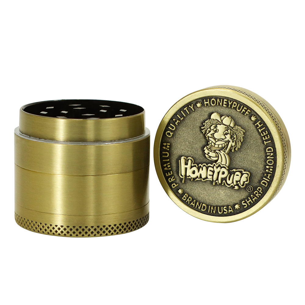 HONEYPUFF 40 mm Zinc Alloy Herb Grinder, 4 Lay Metal Smoker Grinder, Easy Clean Weed Grinder, 6 PCS / Box