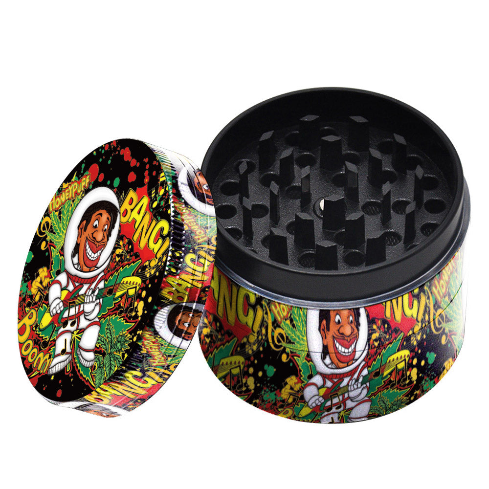 HONEYPUFF 50 mm Zinc Alloy Smoker Grinder, 4 Lay Metal Herb Crusher, 12 PCS / Box