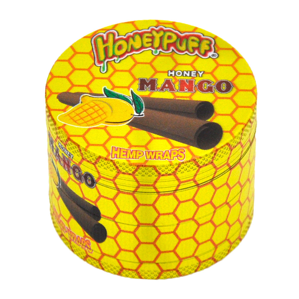 HONEYPUFF 4 Lay Zinc Metal Tobacco Grinder, 63 mm Herb Grinder, Easy Clean Herb Grinders