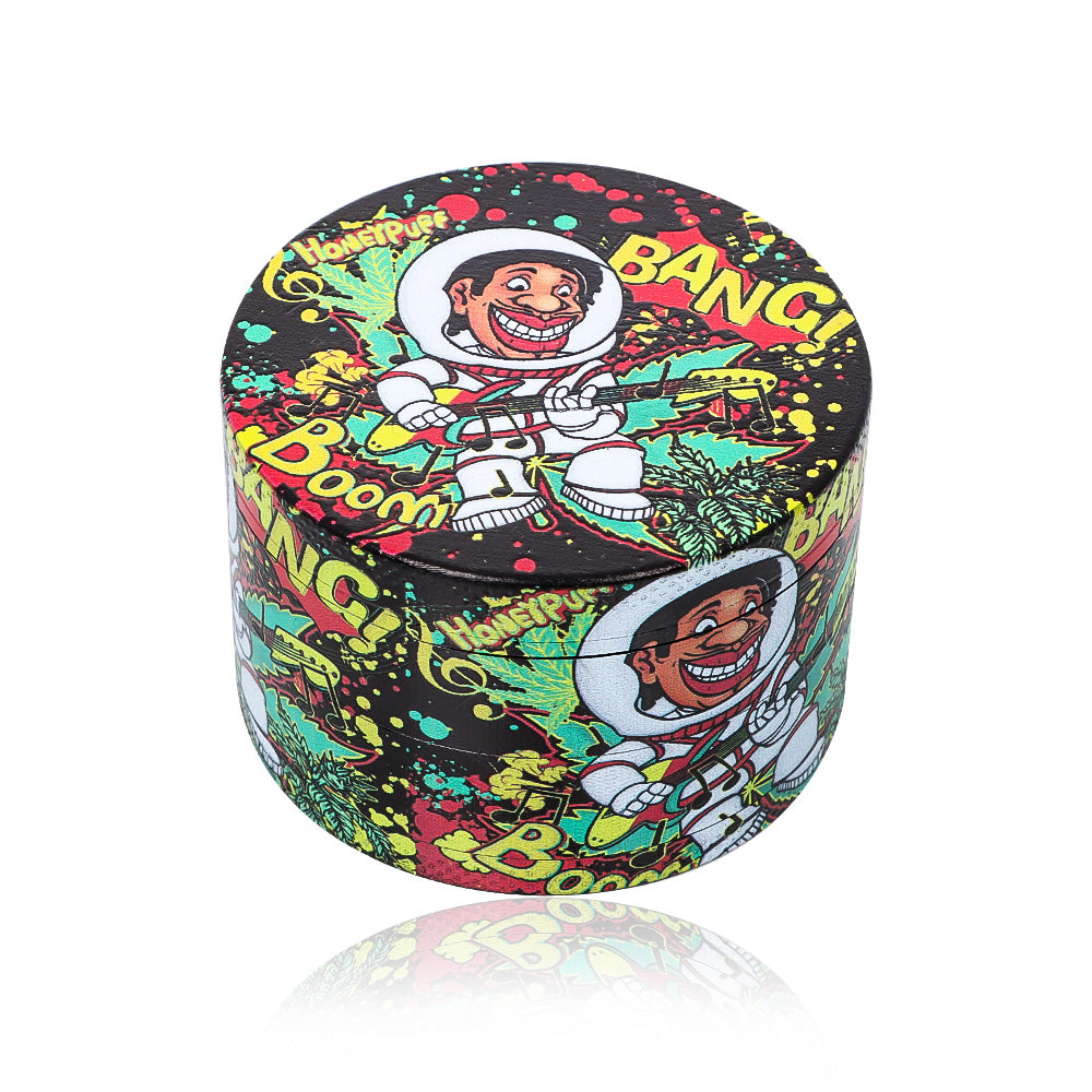 HOENYPUFF 60 mm Zinc Alloy Herb Grinder, 4 Layers Metal Smoker Grinder, Black Weed Grinder, 6 PCS / Box