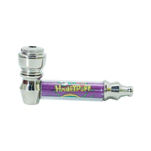 Load image into Gallery viewer, HONEYPUFF Purple Package Tobacco Pipe Kit, Glass Smoking Pipe With Metal Blow &amp; 4 Lay Tobacco Grinder