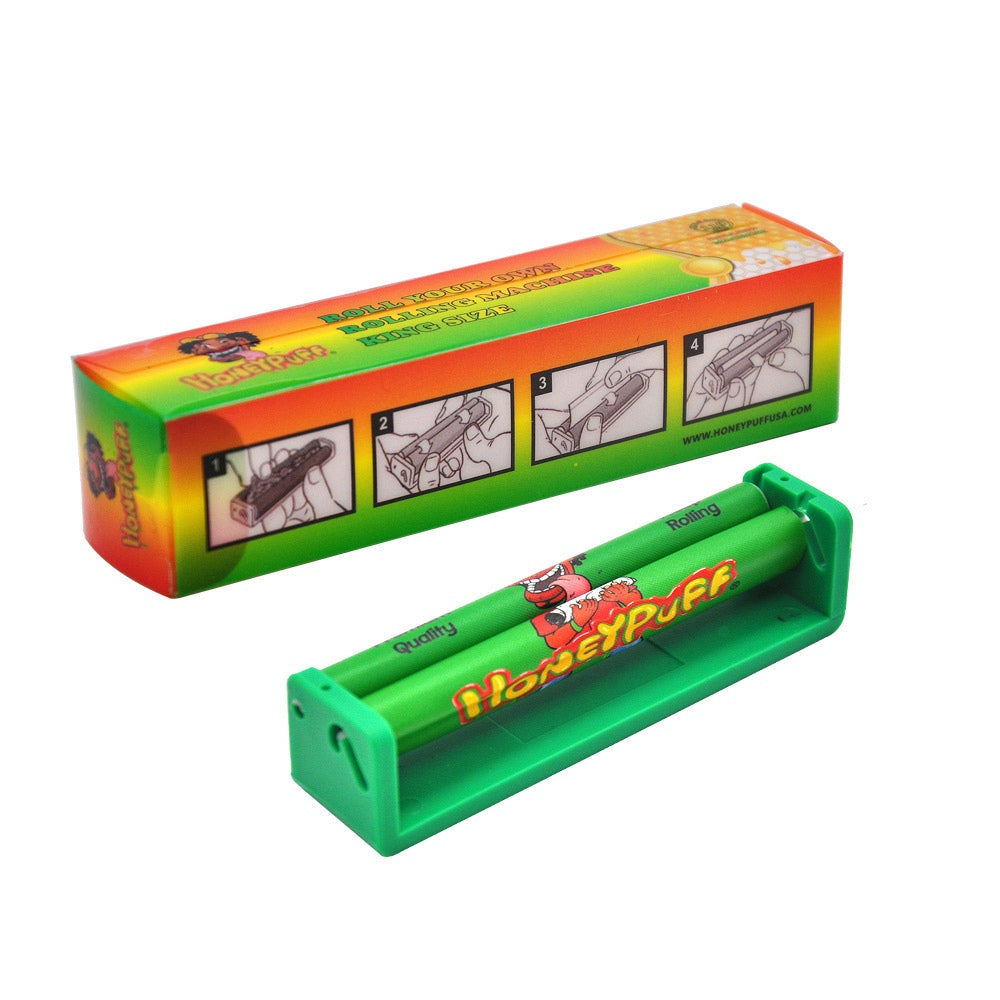 HONEYPUFF King Size Plastic Rolling Machine, Colorful Cigarette Rolling Machine, 12 PCS / Box