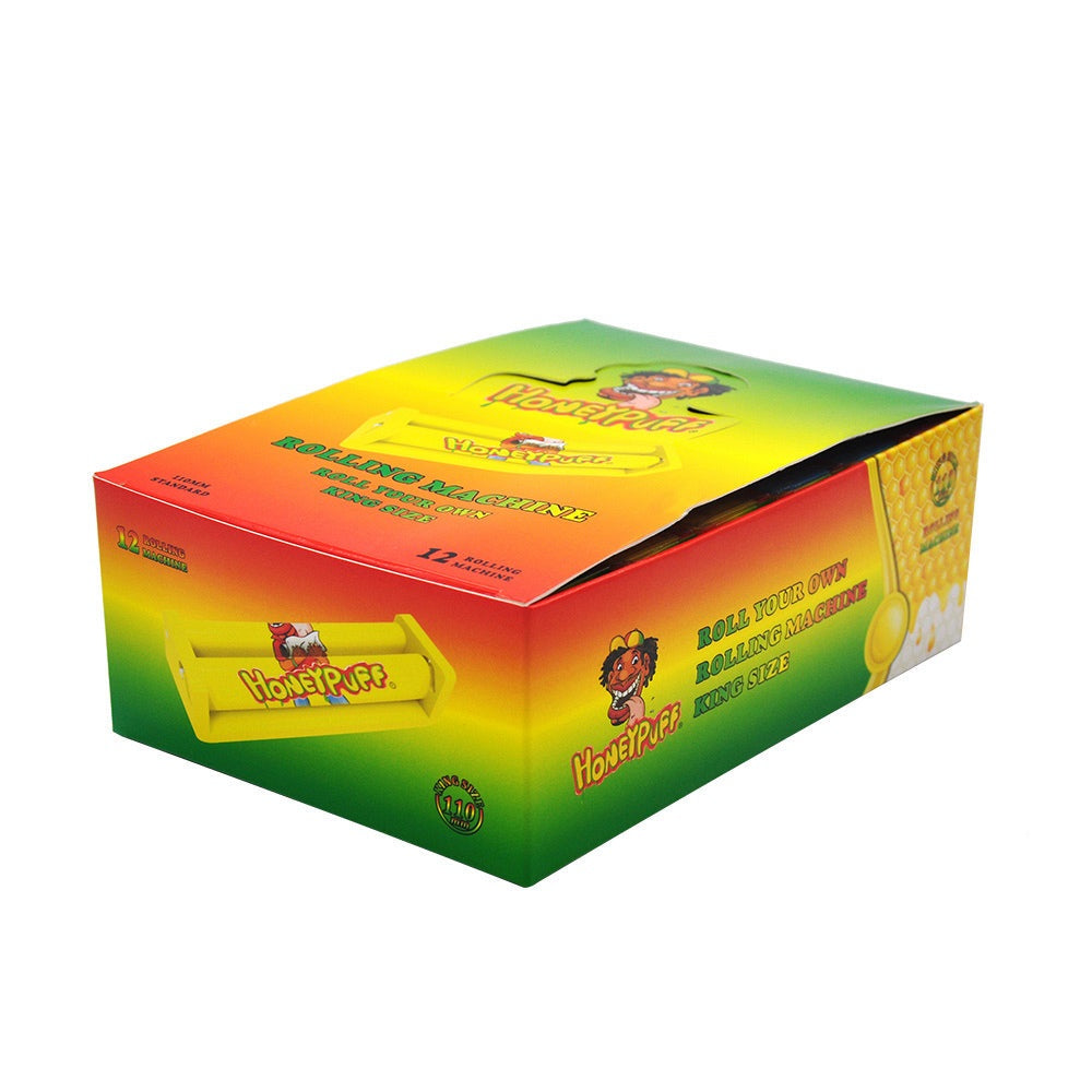HONEYPUFF King Size Plastic Rolling Machine, Colorful Cigarette Rolling Machine, 12 PCS / Box