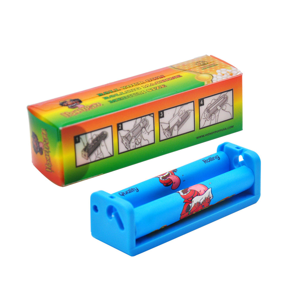 HONEYPUFF 1 1/4 Size Plastic Cigarette Rolling Machine, colorful Rolling Machine, 12 PCS / Box