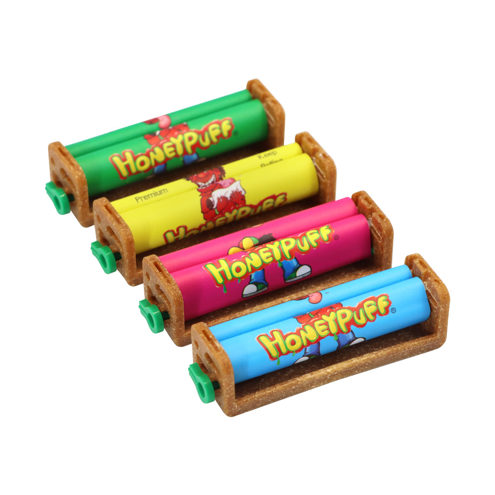 HONEYPUFF Biodegradable Plastic Cigarette Rolling Machine, King Size Rolling Machine, Colorful Rolling Machine, 12 PCS / Box
