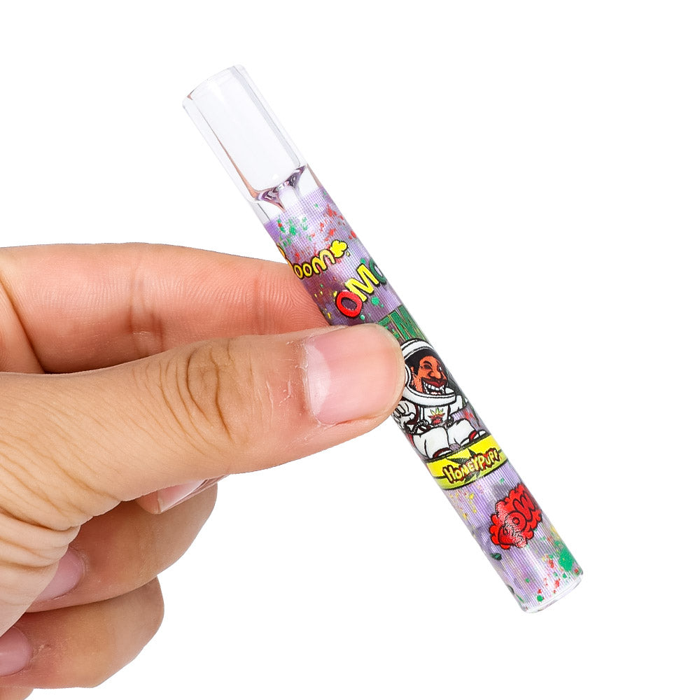HONEYPUFF Glass One Hitter, 103 mm Glass Smoking Tobacco Pipes, Easy Clean Tobacco Pipes, 24 PCS