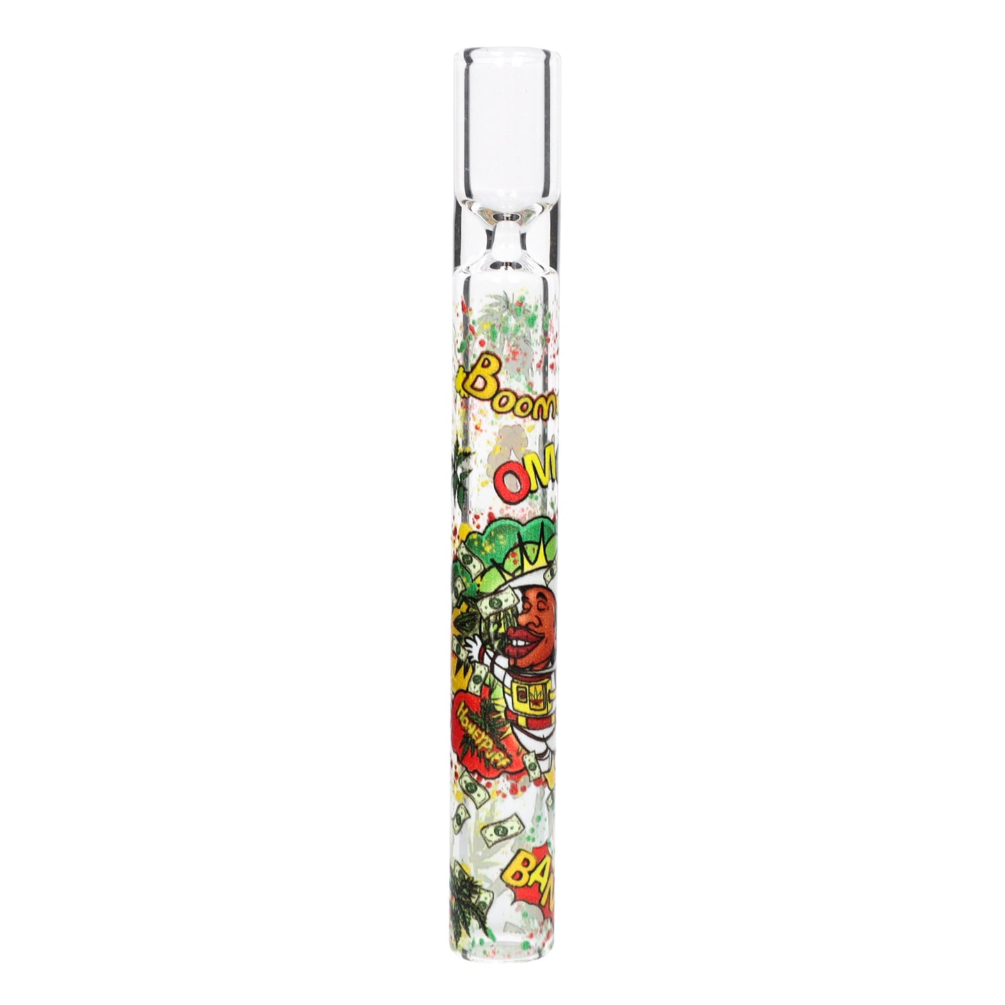 HONEYPUFF Glass One Hitter, 103 mm Glass Smoking Tobacco Pipes, Easy Clean Tobacco Pipes, 24 PCS