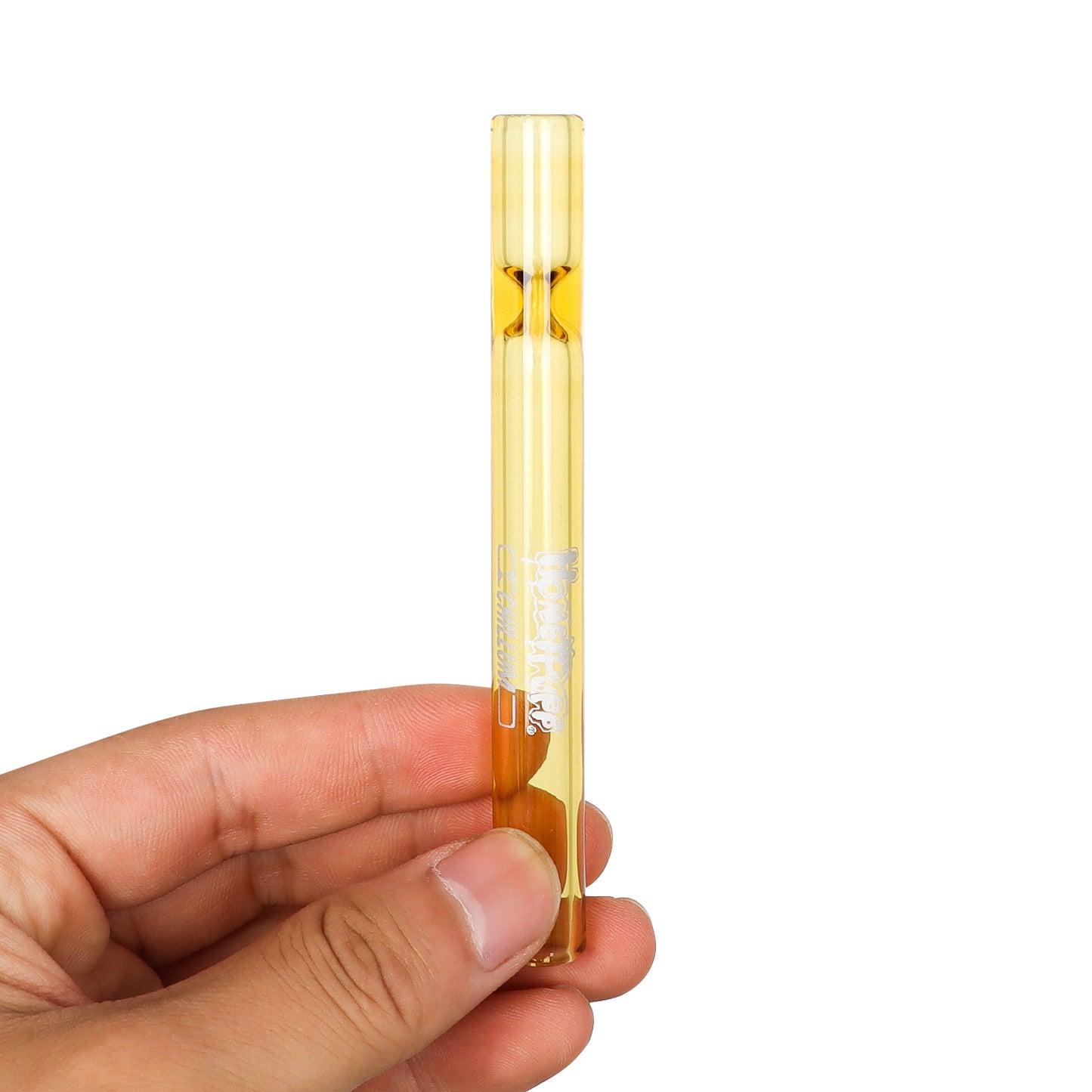 HONEYPUFF Yellow Glass One Hitter, 13 x 110 Size Smoking Pipe , Easy Clean Tobacco Pipes, 50 PCS