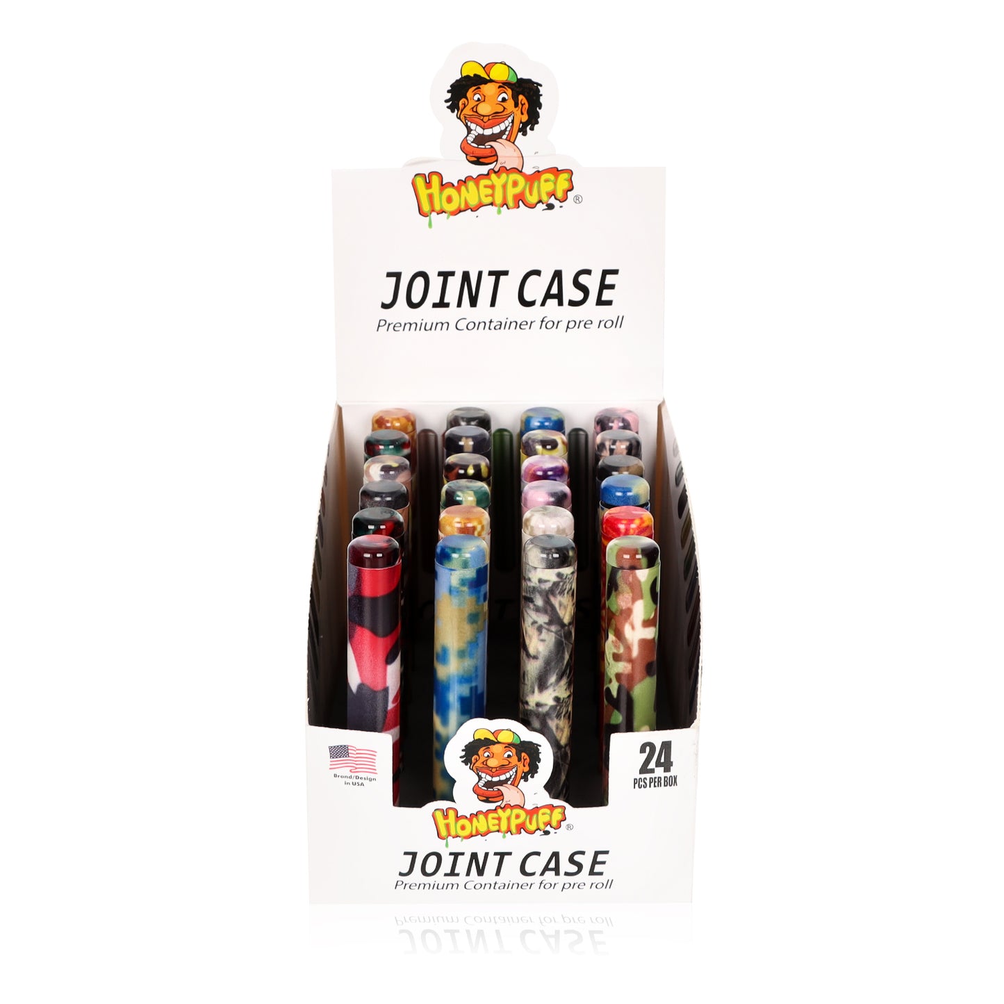 Porte-cônes à cigarettes en alliage d'aluminium Honeypuff, porte-cônes colorés, 24 pièces/boîte