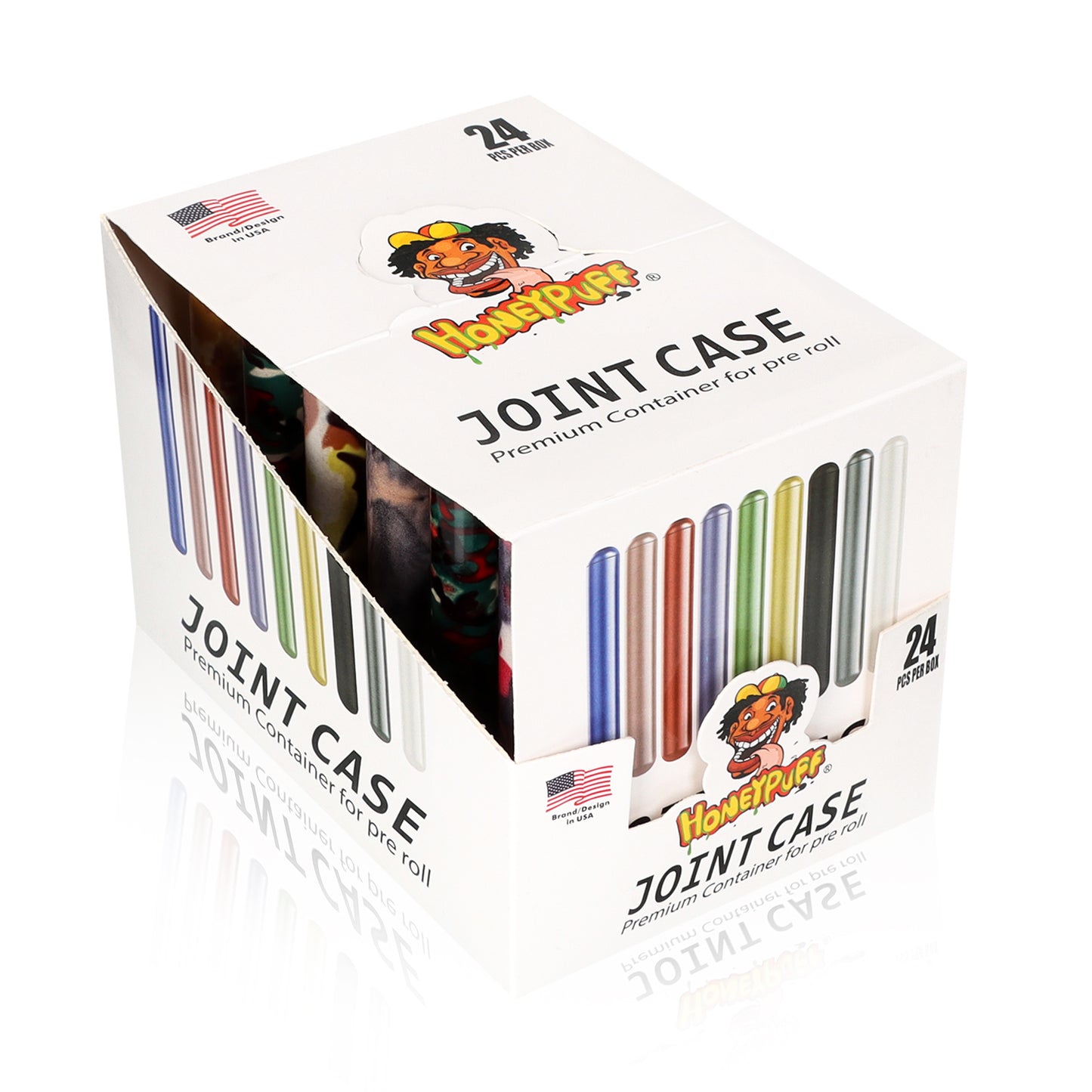 Porte-cônes à cigarettes en alliage d'aluminium Honeypuff, porte-cônes colorés, 24 pièces/boîte