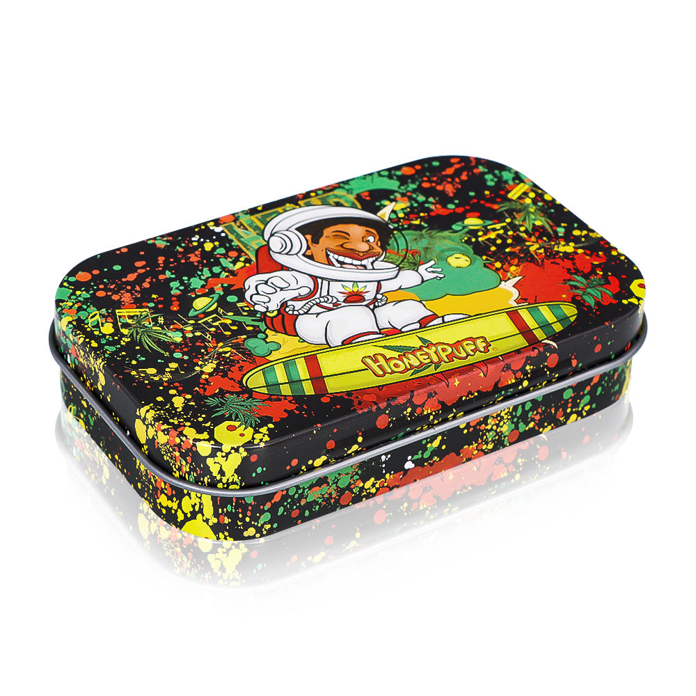HONEYPUFF Tinplate Tobacco Storage Metal Tin, 100 x 64 x 21 Mm Size Portable Storage Box, 24 PCS / Box