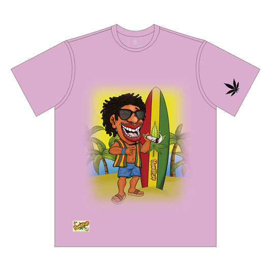 HONEYPUFF Men’s Pink T Shirt, Comfortable Short Sleeve Shirt