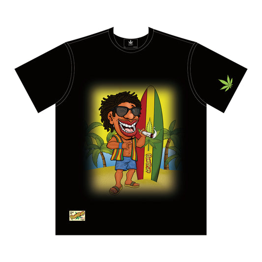 HONEYPUFF Men’s Black T Shirt, Comfortable Short Sleeve Shirt