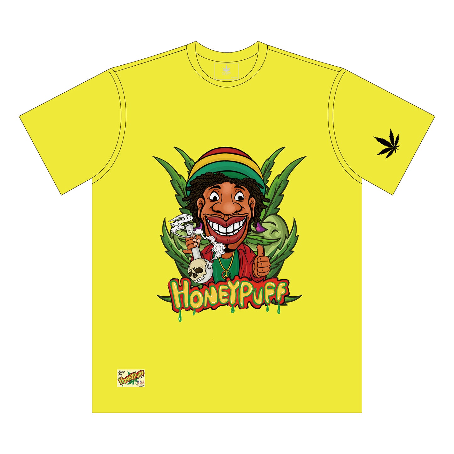 HONEYPUFF Men’s Yellow T Shirt, Comfortable Short Sleeve Shirt