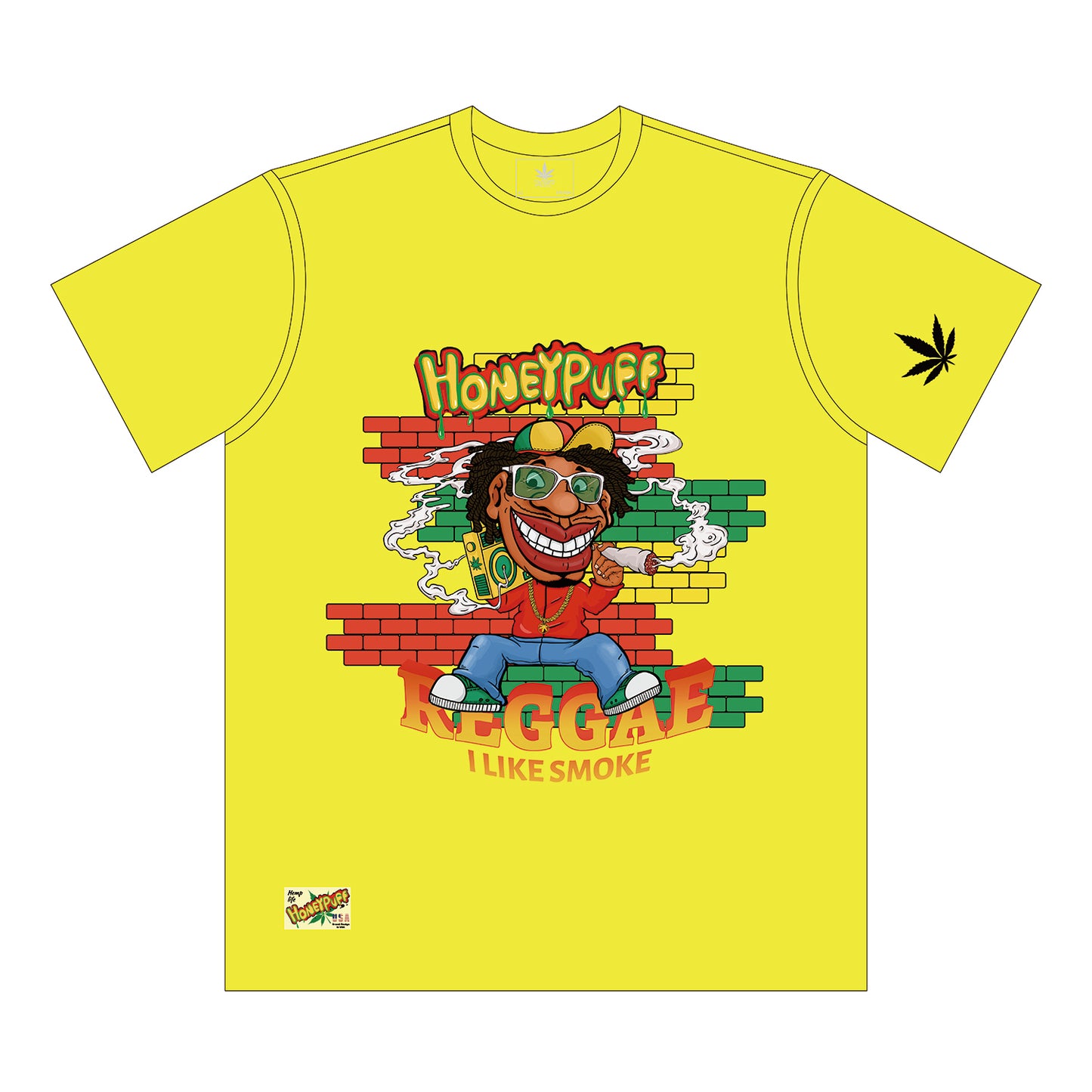 HONEYPUFF Men’s Yellow T Shirt, Comfortable Short Sleeve Shirt