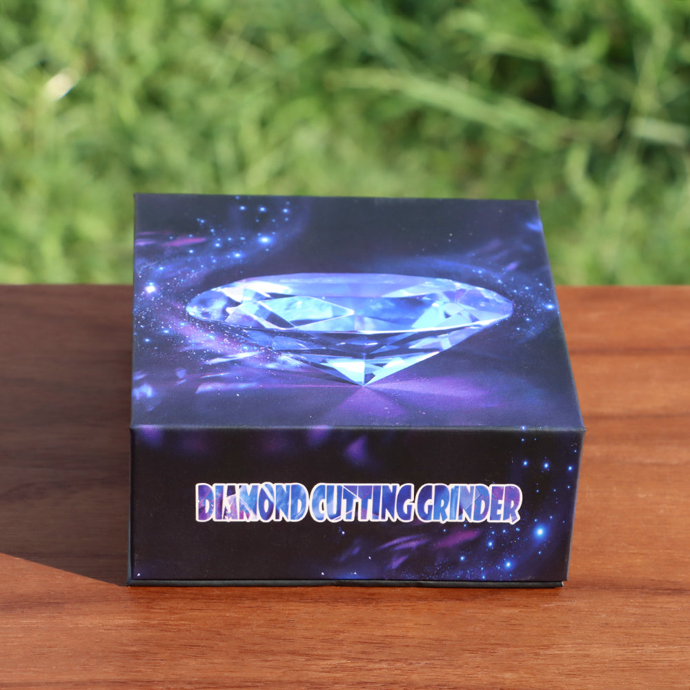 HONEYPUFF Diamond Design Zinc Alloy Herb Grinder, 63 mm 4 Layers Metal Tobacco Grinder, Beautiful Color Weed Grinder