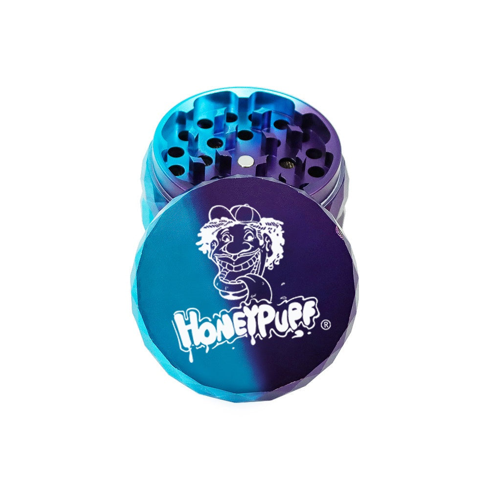 HONEYPUFF Diamond Design Zinc Alloy Herb Grinder, 63 mm 4 Layers Metal Tobacco Grinder, Beautiful Color Weed Grinder